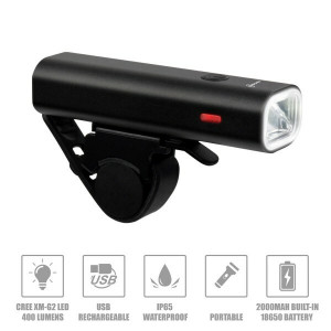 Far Eastpower EBL-3304, alu, 1led, 400lumeni, 3functii, incarcare USB, negru, AM