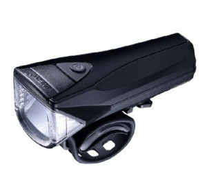 Far Infini I-330P Saturn300, 1 led alb 3Watt, 5 functii, baterii incluse, incarcare USB, negru