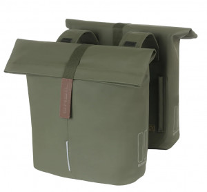 Geanta dubla portbagaj Basil City, moss green, 12x29x30cm, 28-32l