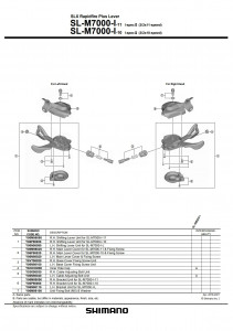 Indicator unit Shimano SL-M7000 dreapta