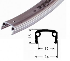 Janta 16" silver matt 305-19 VL 8,5 20 bolt