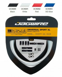 Kit bowden frana Jagwire Universal Sport XL (UCK802) diam.5mm CGX-SL, rosu, 3500mm (include toate piesele necesare montarii) AM
