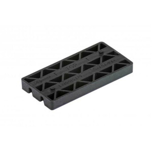 Logo cover adapter, rectangular, black, for powder coated drive units, if design cover is not fitted
