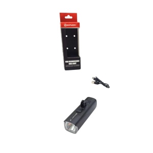 Lumina fata / Far Eastpower LW-G1000, alu, LED (1xCREE XP-L2-10W), 1000lumeni, Display digital, 5functii, cu functie de Powerbank, acumulator 4000mAH, incarcare USB type C, montura Gopro (fara suport) negru, AM