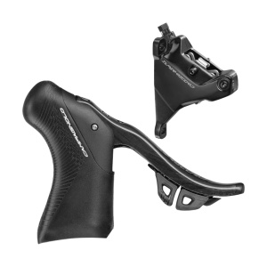 Maneta Frana-Schimbator Campagnolo Super Record WRL 12s, Stanga, 12 Viteze, Cu Etrier Fata de 160 mm, Suruburi
