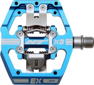 Pedale HT Components HT-X3, Clipless, Enduro, Downhill, E-MTB, Albastru Deschis