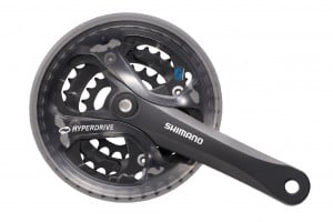 Pedalier Shimano FC-M361-L 175mm 42*32*22T 7/8v Acera cu protectie negru