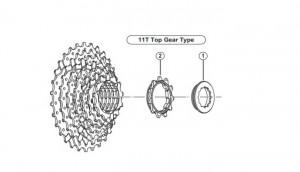 Pinion Shimano CS-HG50-8I 11t (tip built in spacer) pt. an/ao/bf