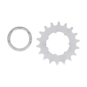 Pinion XLC single speed 1 1/8", 18t, matt chrome with housing