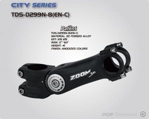 Pipa reglabila Zoom TDS D299N-8Fov alu L125mm 31,8mm unghi -10+60' neagra