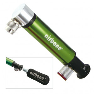 Pompa mini Airbone ZT-724 Dual Co2 AV, 130mm, green, suport inclus