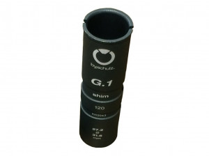 Reducing sleeve bySchulz 27.2 - 30.2mm grey, alu, 120mm