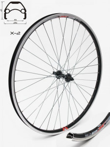 Roata Crosser X2 36h 28" fata QR neagra capsata