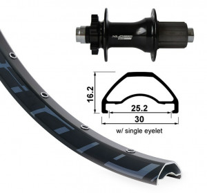 Roata spate 29" XLC 6-bolt,TA 12, 148mm Rodi Ready 25 DISK