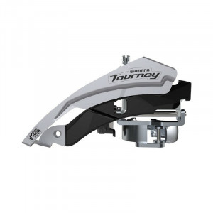 Schimbator fata SHIMANO Tourney, FD-TY601-L3, pt. 3x6/7/8, top-swing, dual-pull, band type(31.8/34.9mm compatible), CS-Angles:63-66, pt. 48T, CL:47.5/50mm, ambalat ind.