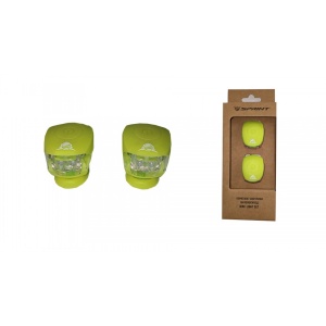 Set lumini față/spate Sprint din silicon, verde