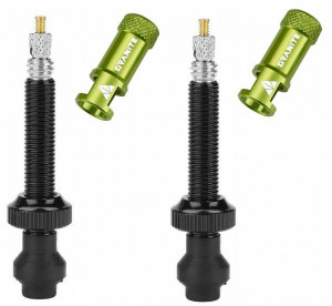 Set valva Granit + capacel Granit Juicy, alu CNC, 60mm (2buc/set) valva neagra/capacel verde