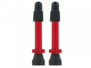Set valve presta tubeless Var Tools din aluminiu 35 mm rosu 2 buc