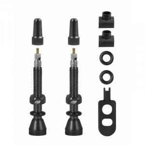 Set Valve Tubeless Force 2xFv 44mm Negre