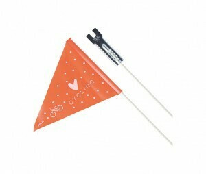 Steag de siguranta XLC SF-C01 TWO-PARTS, WHITE/ORANGE 'LOVE CYCLING'