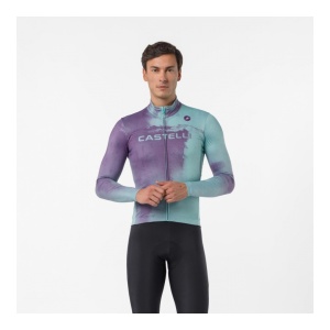 Tricou Cu Maneca Lunga Castelli Nebula Thermo, Mov Inchis/Albastru Pool