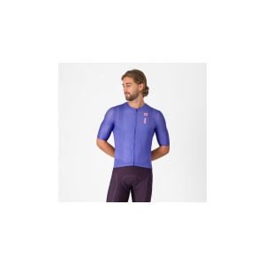 Tricou cu maneca scurta Castelli Drittone Logo, pentru barbati, violet/roz giro