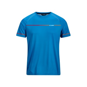 Tricou CUBE ROUND NECK TECH TEAMLINE S/S Albastru Topas