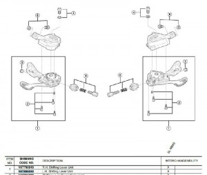 Unitate de schimbare a vitezelor Shimano SL-M980-I stanga
