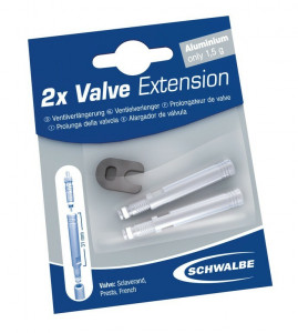 Valve extension 65 mm set of 2, aluminium