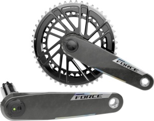 Angrenaj pedalier cu powermeter SRAM Quarq Force E1, 46-33T, 175 mm, Chainline 45.0 mm, aluminiu, negru