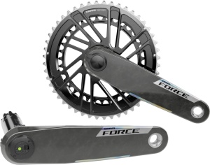 Angrenaj pedalier cu powermeter SRAM Quarq Force E1, 48-35T, 160 mm, Chainline 45.0 mm, aluminiu, negru