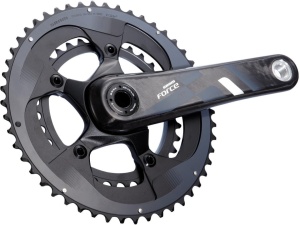 Angrenaj pedalier SRAM Force 22, 2x11, carbon/aluminiu, X-Glide R, BB30, 53-39T, lungime brat pedalier 172,5 mm, BCD 130 mm