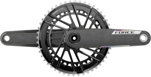 Angrenaj pedalier SRAM Force E1, complet cu brațe și foi 50-37T, 160 mm, X-Range, DUB, 12 viteze, aluminiu, negru
