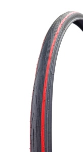 Anvelopa sosea (road), Schwalbe Lugano II, HS471, (25-622) (700x25C), protectie antipana, negru cu dungi rosii