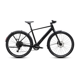 Bicicleta Electrica Cube Editor, Hybrid ONE 360 Fe, Black Irongrey 2027 - 28"