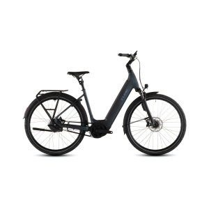 Bicicleta Electrica Cube SUPREME HYBRID DELUXE SLT 600 EASY ENTRY, Metalblue REFLEX, 2026 – 28"