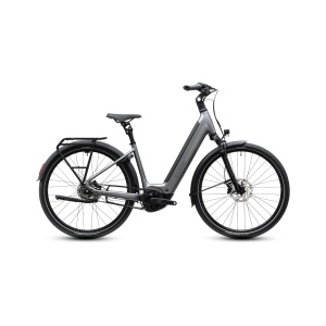 Bicicleta Electrica Cube Supreme, RT Hybrid Deluxe Ex 600 Easy Entry, Quicksilver Grey 2027 - 26"/28"