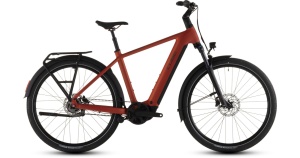 Bicicleta Electrică Cube TOURING HYBRID COMFORT SLX 800, Chilli CHROME, 2026 - 28"