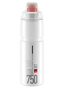 Bidon Elite Jet Plus 750ML, transparent/rosu