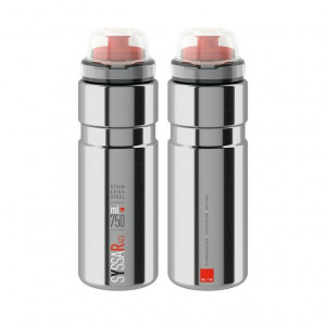 Bidon Elite Syssa Race 750ML, argintiu lucios, otel inoxidabil