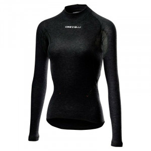 Bluza de corp cu maneca lunga Castelli Flanders 2W Warm, de dama, Negru
