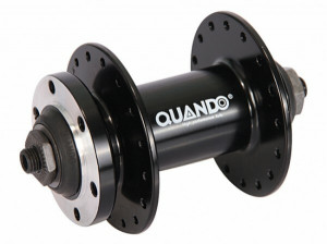 Butuc fata Quando K68F, alu, 32H, ax QR M9x100x108mm, frana disc (6suruburi) negru