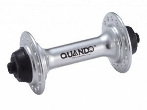 Butuc fata Quando QZ1F, alu, 28H, ax QR M9x100x108mm, pe bile, argintiu, OEM