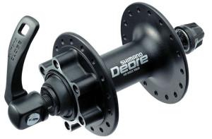 Butuc fata Shimano Deore HB-M525A 36H old 100mm ax 108mm QR 133mm 6-suruburi negru