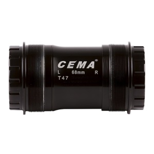 Butuc pedalier CEMA T47, compatibil FSA386 și Rotor, rulmenți ceramici SG3 COATED, diametru ax 30 mm, filet M47 x 1.0, lățime 68/73 mm, negru