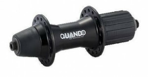 Butuc spate Quando SH3R, alu, 32H, ax QR M10x135x145mm, pe bile, caseta otel 8/9/10pinioane, negru