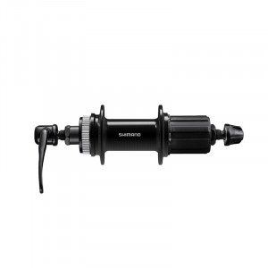 Butuc spate Shimano, FH-QC400-HM, center lock disc fara piulita de strangere 32H, OLD:135mm, QR: 173mm (black), black, cu rotor mount cover, ambalat ind.