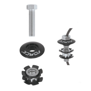 Capac si floare Force BMX cu gaura conducta 1.1/8" negre