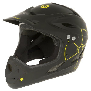 Casca Mighty'Fall Out' DH Full-Face, negru mat/galben