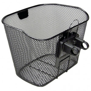Cos bicicleta fata KLICKfix 33x26x25cm, black, close-meshed